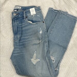 Abercrombie & Fitch Light Blue Distressed Boyfriend Jeans